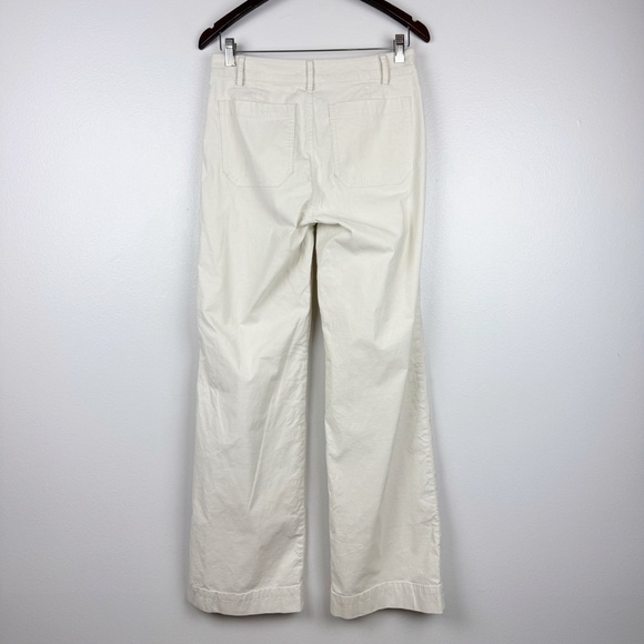 J. Crew Tall Lizzie High Rise Patch Pocket Wide Leg Pants Cream Size 28T - Picture 5 of 9